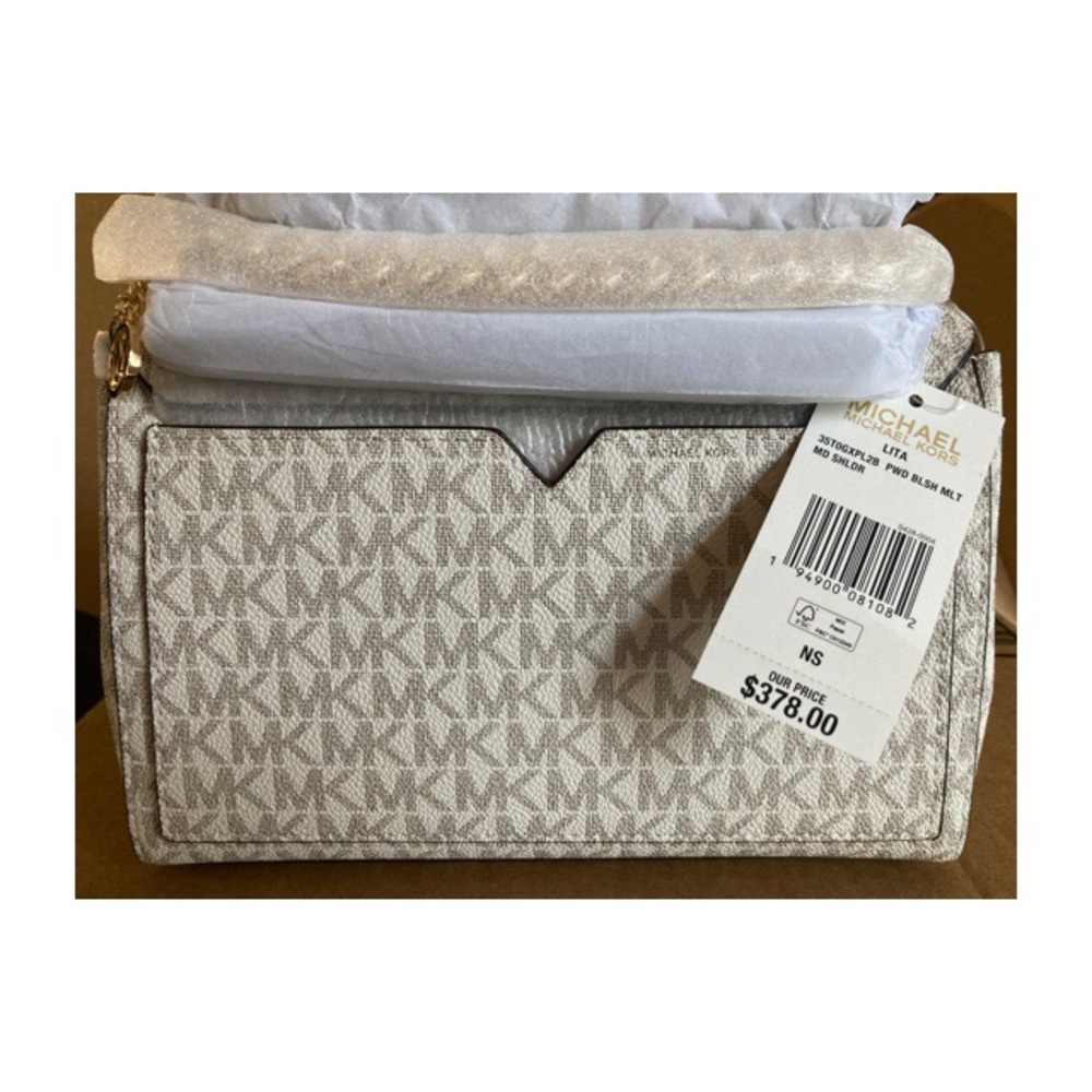 Michael Kors Lita Med Two Tone Logo Xbody Bag - Picture 8 of 11